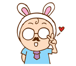 Home Sweet Home - Lovely dad & mom bunny sticker #9023959