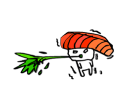 Japanese food sushi kawaii!! sticker #9024245