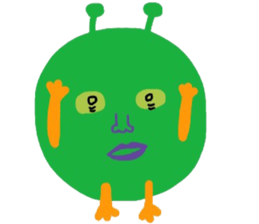 I am a very cute Alien. sticker #9024614