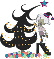 Zombie Christmas sticker #9024672