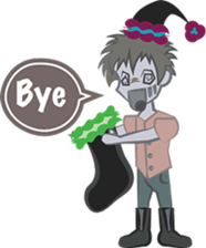 Zombie Christmas sticker #9024677