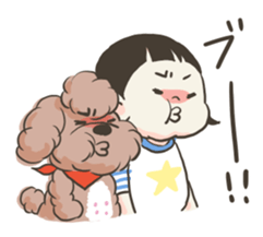 Sticker of Girl & Dog sticker #9024723