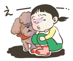 Sticker of Girl & Dog sticker #9024730