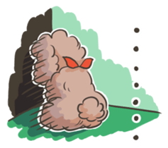 Sticker of Girl & Dog sticker #9024744