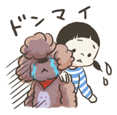 Sticker of Girl & Dog sticker #9024745