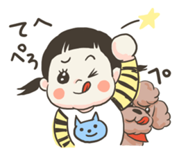 Sticker of Girl & Dog sticker #9024758