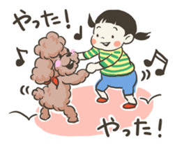 Sticker of Girl & Dog sticker #9024759