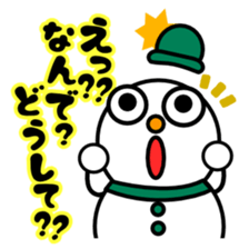 Over notes of colorful snowman sticker #9024842