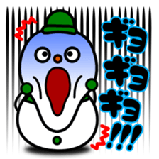 Over notes of colorful snowman sticker #9024845
