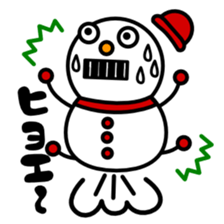 Over notes of colorful snowman sticker #9024846