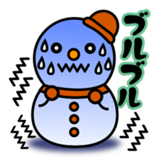 Over notes of colorful snowman sticker #9024850