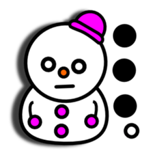 Over notes of colorful snowman sticker #9024851