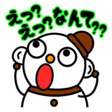 Over notes of colorful snowman sticker #9024852