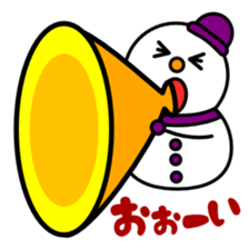 Over notes of colorful snowman sticker #9024858
