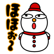 Over notes of colorful snowman sticker #9024859
