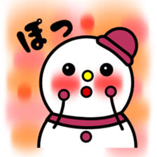Over notes of colorful snowman sticker #9024868