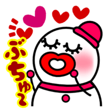 Over notes of colorful snowman sticker #9024869