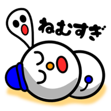 Over notes of colorful snowman sticker #9024877