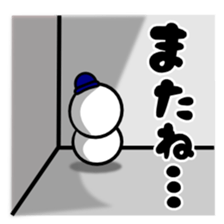 Over notes of colorful snowman sticker #9024879