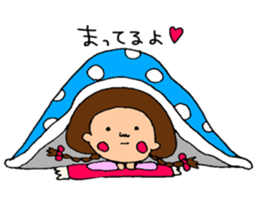 The girl who enjoys winter sticker #9026532