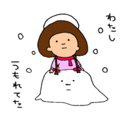 The girl who enjoys winter sticker #9026536