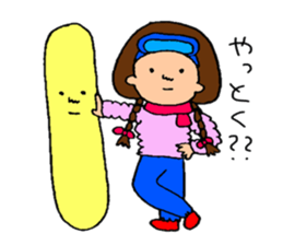 The girl who enjoys winter sticker #9026537