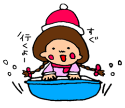The girl who enjoys winter sticker #9026538