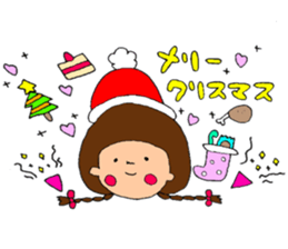 The girl who enjoys winter sticker #9026553