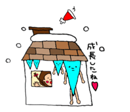 The girl who enjoys winter sticker #9026556