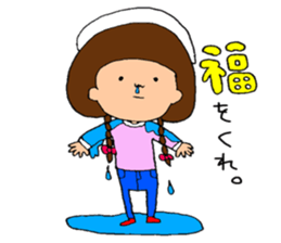 The girl who enjoys winter sticker #9026558