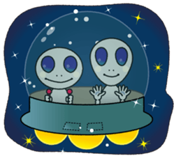 a visitor from space "Sora" sticker #9027960