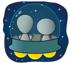 a visitor from space "Sora" sticker #9027963