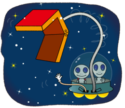 a visitor from space "Sora" sticker #9027964