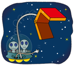 a visitor from space "Sora" sticker #9027965