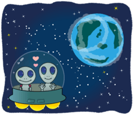 a visitor from space "Sora" sticker #9027968