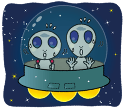 a visitor from space "Sora" sticker #9027969