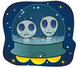 a visitor from space "Sora" sticker #9027970