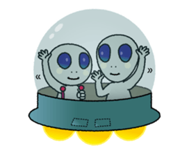 a visitor from space "Sora" sticker #9027972
