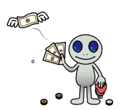 a visitor from space "Sora" sticker #9027975