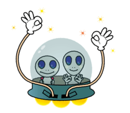 a visitor from space "Sora" sticker #9027978