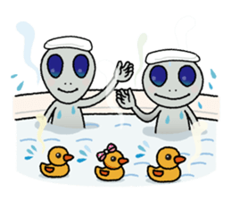 a visitor from space "Sora" sticker #9027982