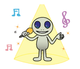 a visitor from space "Sora" sticker #9027990