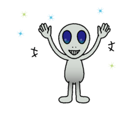 a visitor from space "Sora" sticker #9027995