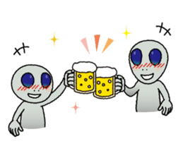 a visitor from space "Sora" sticker #9027997