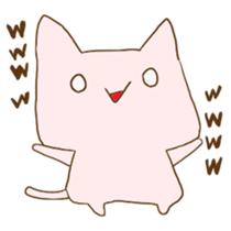 Slightly mysterious pinc cat sticker #9029169