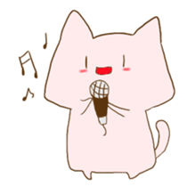 Slightly mysterious pinc cat sticker #9029187