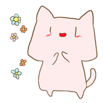 Slightly mysterious pinc cat sticker #9029195