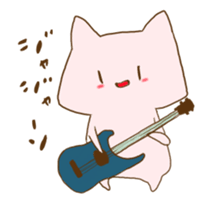 Slightly mysterious pinc cat sticker #9029199