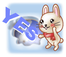 Rabbit is jumping out[winter] sticker #9029375