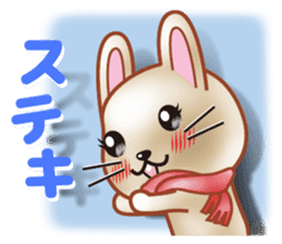 Rabbit is jumping out[winter] sticker #9029381